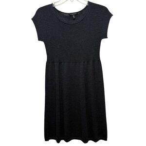 EILEEN FISHER Wool Ribbed Mini Dress Size PM = Medium Petite